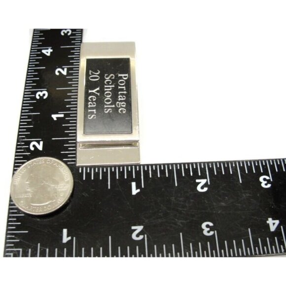 Vintage Portage Schools Wisconsin 20 Years Money Clip Men Wallet ID - Picture 8 of 11